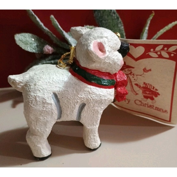 House of Hatten 1993 Sheep Denise Calla Christmas Ornament Holiday Decoration - Picture 5 of 6